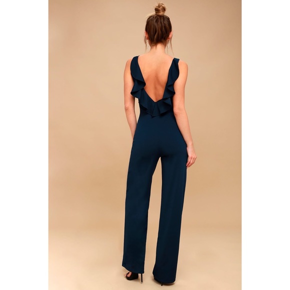 Lulus Pants - Lulu’s Navy Blue Jumpsuit